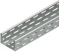 Niedax RLC 60.100 Kabelrinne, 60x100x3000mm, t=0,9 mm, gelocht, durchgängige Sicken, Stahl, bandverzinkt, mit Verbinder