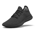 Allbirds Tree Runners Herren Alltags-Sneaker, maschinenwaschbarer Schuh aus natürlichen Materialien, Tiefschwarz (schwarze Sohle), 42 EU