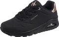 Skechers Damen UNO Golden Air Trainers, Black Durabuck/Mesh Trim, 37 EU