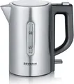 SEVERIN Mini Travel Wasserkocher 0.5 Liter 1.1 kW Edelstahl gebürstet/schwarz (WK3647)