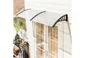 Outsunny Pultvordach Vordach für Haustür 75x195x23 cm (Überdachung 5mm Polycarbonat, 1 St., Sonnenschutz Regenschutz für draußen), Alu Transparent