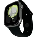  Kratzer auf der Geräteunterseite, - Apple Watch Series 11 GPS – 42 mm – Space Grau Aluminium – Sportband Schwarz (S/...
