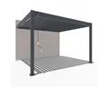 Weide Pergola Deluxe Wand-Pavillon Terrassenüberdachung Alu 3x3,6 m Anthrazit, BxTxH: 360x300x255 cm