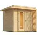 Weka Gartenhaus Amberley 1,5-Fache Tür Natur 235 cm x 235 cm