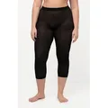 Ulla Popken Feinstrumpfhose Strumpf-Capri blickdicht Oberschenkel-Schutz schwarz 54/56