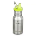 Klean Kanteen Kid mit Sippy Cap - Brushed Stainless, 355 ml, mit Namensgravur