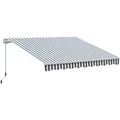 Outsunny Markise Aluminium Polyester Grau+Weiß L2,95 x B2,45 m