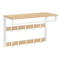 Wandgarderobe, mit Ablage, Wandregal mit 10 abnehmbaren Haken, Hängeregal, Wa...