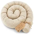 Totsy Baby Seitenschläferkissen Bettschlange Body Pillow 200 cm Cordstoff - Kopfkissen lang Bettrolle Schlafkissen Nackenrolle Zertifikat Oeko-Tex Beige C