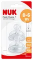 NUK Silikon First Choice+ Trinksauger 2er Pack Größe: 1 (0-6 Monate), Style: S (