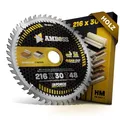 HM Kreissägeblatt 216x30 Z48 Wechselzahn für Akku Holz - Feinschnitt. AMBOSS WERKZEUGE® Sägeblatt 216mm komp. zu Bosch GTS 635-216 Metabo TS 216 Festool KS 60. SYM 70. Festool. Makita. Hitachi uvm.