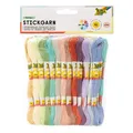 Folia Stickgarn Pastell, 100 % Baumwolle, 52 Docken à 8 m in 26 Farben sortiert