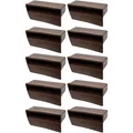 cyclingcolors 10x Lattenhalter Monolatte 63 x 12 mm Kunststoff für Lattenrost Holzrahmen Bett Endkappen Befestigung Lasche Klammer Schraube, Dunkelbraun