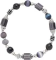 LEONARDO Armband Casoria, mit Glasstein, Hämatit - mit Cat´s Eye