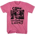 Cyndi Lauper Retro Pink Heather T-Shirt für Erwachsene, kurzärmelig, Vintage-Stil, 80er-Jahre-Pop-Musik-Grafik, Retro Pink Heather, Mittel