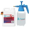 Futum Schaben Spray 2 Liter + Drucksprüher Kakerlaken bekämpfen auf Wasserbasis Ohne Treibgase wirkt gegen Eier Innen & Außen