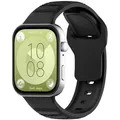 Für Huawei Watch Fit 3 Wavy Dot Textur Silikon Sport Armband Schwarz - Schwarz