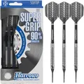 Harrows SUPERGRIP Darts-Set mit weicher Spitze aus 90% Wolfram. Erhältlich in 16 g, 18 g, 20 g – inklusive Supergrip-Schäften, Supergrip-Flights und Reiseetui (20g)