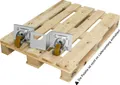 Kongamek Palettenroller verzinkt mit 2000kg Tragkraft für Euro-Paletten 1200x800mm