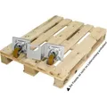 Kongamek Palettenroller verzinkt mit 2000kg Tragkraft für Euro-Paletten 1200x800mm