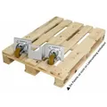 Kongamek Palettenroller verzinkt mit 2000kg Tragkraft für Euro-Paletten 1200x800mm