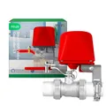 NOUS L3 Wifi Wasserventil elektrisch, Google Assistant, Amazon Alexa, Alexa kompatibel, NOUS Smart Home App, Life TUYA, Zeitschaltuhr Gartenbewässerung Smart, Wasserventil WLAN, Only 2.4 GHz WiFi Red