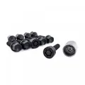 RADSCHRAUBEN KEGELBUND UNBEWEGLICH SCHWARZ SET M14X1,25 SCHAFTLÄNGE SW /