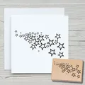 Stempel Sternenschwarm - Motivstempel Holzstempel Scrapbooking Karten basteln