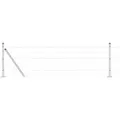 vidaXL Zaun mit Pfosten Silber 0,6 x 25 m Stahl - Silber