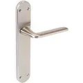 Emuca Satz Tieftürdrückergarnitur Twist mit RoSette D50 mm Aluminium Nickel Satiniert