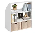 Bellamio Regal Aland Dachschrägenregal 45 Grad-Winkel, Weiß, 90 cm breit, verfügbar mit & ohne Türen