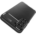 AVANA Hülle für Samsung Galaxy S23 FE Schutzhülle Flexibles Slim Case Schwarz Schutz Silikon TPU Schale Kratzfest Handyhülle Bumper Cover Carbon Optik
