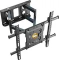 TV-Wandhalterung mit Sicherheitsgurt für 32-64 Zoll Fernseher, 50 kg Tragkraft, neigbar & schwenkbar, Wandabstand 70-375 mm, VESA 200x100-400x400
