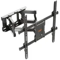 RICOO TV Wandhalterung Schwenkbar für 32-65 Zoll Fernseher Halterung Neigbar Schwenkarm S7244 Fernsehhalterung für Wand Flach Smart OLED Curved Wand-Halter Fernseh-Arm bis 50 Kg & VESA 400x400 mm