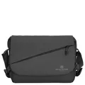 Kenorada Messenger Bag Leisure CT17-B | Unisex Umhängetasche mit 14" Laptopfach | Überschlag & 2-Wege-Reißverschluss | Außen- & Innenfächer | Verstellbarer, gepolsterter Schulterriemen (Black, L)