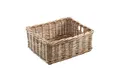 Kobolo Aufbewahrungskorb Rattankorb eckig Rattan kubu grey groß 52x40x20 cm (1 St)