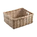 Rattankorb Regalkorb Aufbewahrungskorb Sortierhilfe eckig Rattan Kubu grau groß
