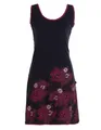 Vishes - Alternative Bekleidung - Damen Longshirt-Kleid Sommer Mini-Kleid Tunika-Kleid Shirtkleid schwarz 38