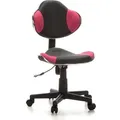 hjh OFFICE Kinderdrehstuhl KIDDY GTI-2 Schreibtischstuhl für Kinder höhenverstellbar ohne Armlehnen Stoff - Rosa