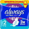 Always Ultra Binden Damen Gr. 2, Long, 96 Damenbinden mit Flügeln (3 x 32 Stück)