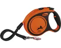 Leine flexi Xtreme Tape L 5 m Gurtrollleine orange/schwarz bis 65 kg Roll - Lein