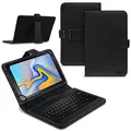 NAUCI Tablet Tasche kompatibel für Samsung Galaxy Tab A 10.5 USB Tastatur Keyboard Hülle Cover QWERTZ Standfunktion Micro USB Schutzhülle