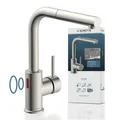 SCHÜTTE Spültischarmatur "VITAL", mit Sensor, Edelstahloptik - silberfarben