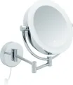 Libaro Kosmetikspiegel XXL TOKIO LED Vergrößerungsspiegel 5x / 10x Wandmontage Dimmerfunktion mit weißem Kabel Auto off