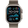 Watch Ultra 2, Smartwatch titan, 49 mm, Milanaise Armband Titan natur, Titangehäuse, Cellular
