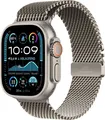 Apple Watch Ultra 2 49 mm Titangehäuse natur am Milanaise Armband Large natur [W