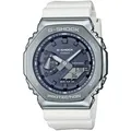 CASIO G-SHOCK Chronograph GM-2100WS-7AER, Quarzuhr,Armbanduhr,Herrenuhr,digital, bis 20 bar wasserd.Resinarmband weiß