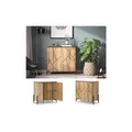 Vicco Kommode Hatto, Eiche Evoke, 84 x 80,1 cm, mit 2 Türen, Wohnzimmer, Schlafzimmer