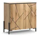 Vicco Kommode, Eiche, Holzwerkstoff, 2 Fächer, Rechteckig, 84x80.1x39.7 cm, Wohnzimmer, Kommoden & Sideboards, Kommoden