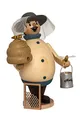 Drechslerei Kuhnert - Rauchmann/Räucherfigur aus Holz - Max als Imker - 16cm Höhe - Made in Germany